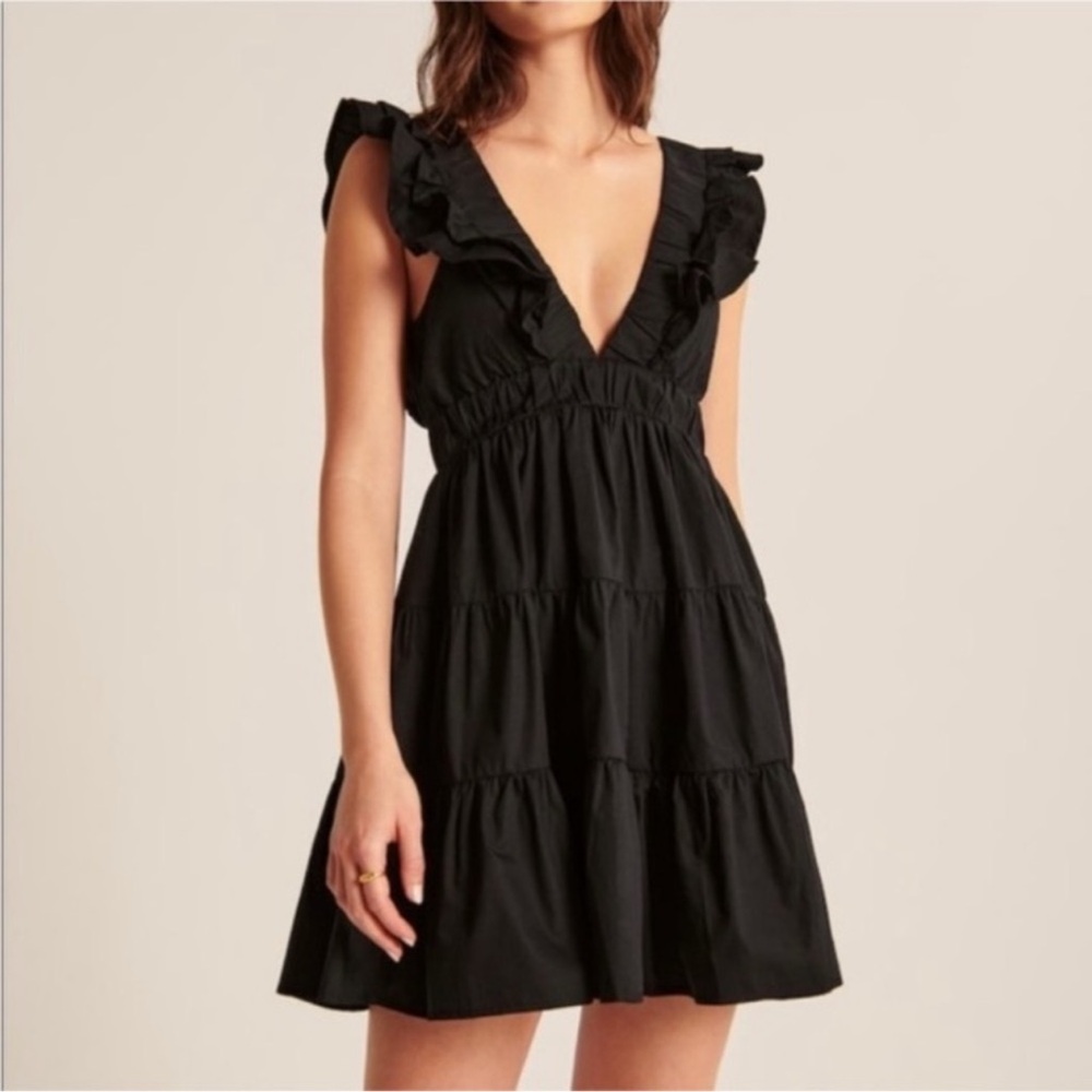 Abercrombie & Fitch Ruffled Tiered Mini Dress